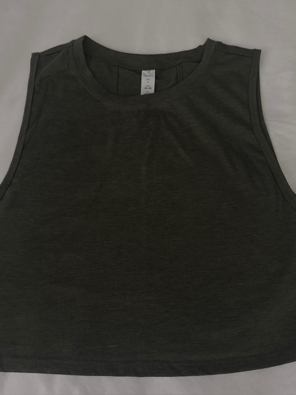 Dark Olive Cropped Tank Top